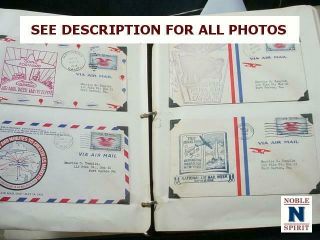NobleSpirit (9176) Fantastic US Airmail,  1st Flight Covers 3x Albums 5