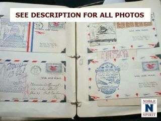 NobleSpirit (9176) Fantastic US Airmail,  1st Flight Covers 3x Albums 6