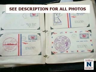 NobleSpirit (9176) Fantastic US Airmail,  1st Flight Covers 3x Albums 7