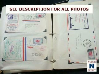 NobleSpirit (9176) Fantastic US Airmail,  1st Flight Covers 3x Albums 8
