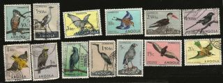 1951 Exotic Birds Angola Portugal Africa Old Stamps