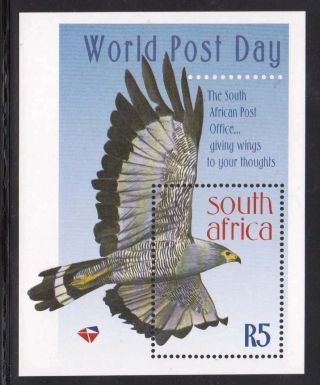 South Africa 1998.  World Post Day.  M/s.  Mnh.