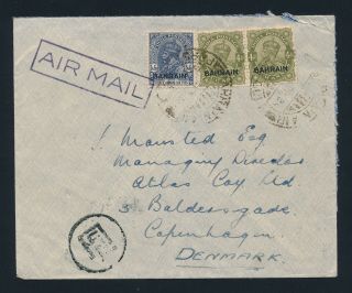 Bahrain.  1939.  Airmail Cover To Denmark