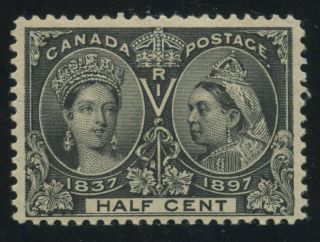 Canada 1897 Qv Jubilee 1/2c Black 50 Mnh
