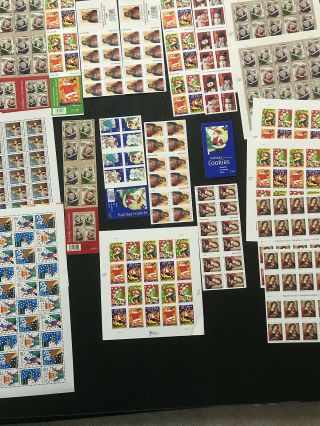 Group Of Christmas Themed U.  S.  Postage Stamp Sheets & Booklets Fv $250