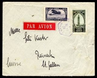 Morocco - 1928 Airmail Cover To Switzerland