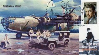 James Stewart,  Legends Of Hollywood,  2007 Stamp 4197,  Fdc,  B - 24 Pilot By Romp
