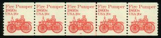 Us 1908 20¢ Fire Pumper Ps5 Pnc5 Pl 12 Vf Nh Mnh