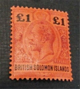Nystamps British Solomon Islands Stamp 41 Og H $300