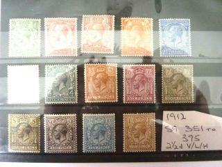 66] Gb Stamps - King George V - 1912 - Selection U/m - Sg 351 - 395