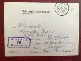Germany,  Wwii Prisoner Of War Oflag Camp Mail