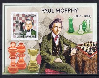 Sao Tome - Chess Paul Morphy On Stamps Mnh Aj