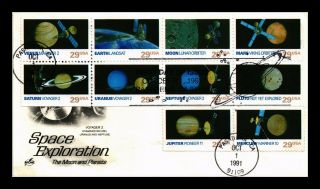 Dr Jim Stamps Us Space Exploration Fdc Cover Combo Planets Art Craft