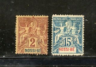 France Europe French Colonies Nossi - Be Stamps Hinged Lot 54