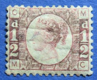 1870 Great Britain 1/2d Plate 10 Scott 58 S.  G.  48 Cs03974