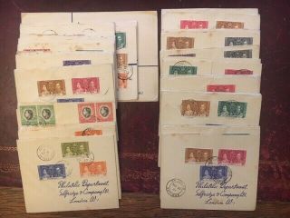 Gvi 1937 Coronation Stamps On Covers - 46 Covers To Philatelic Dept Selfridges