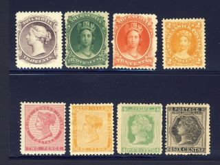 8x Mh Provinces Stamps 3x Nova Scotia & 4x Prince Edward Island 1xnb Cv.  =$100.  00