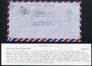 Jamaica (12729) Miltary/r.  A.  F.  /palisadoes Cancel/cover