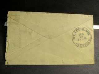 1870 ' s FAIRVIEW,  IDAHO TERRITORY Postal History Cover to St.  Louis,  MO 2
