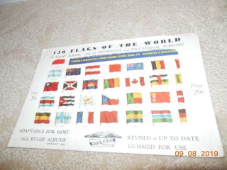 Vintage 1965 150 Flags Of The World Stamps W 1960 