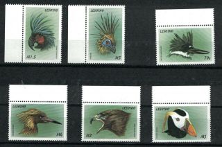 Lesotho 1177 - 1182 - Birds.  Set Of 6.  Mnh.  Og.  02 Leso1177s6