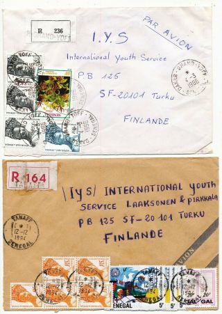 Senegal 1983 - 96 Commemorative Stamp On 6 Registered Cover To Finland