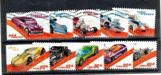 2018 5321 - 30 Forever.  50c Hot Wheels 10 Stamps Canceled