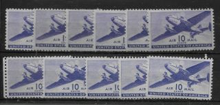 Scott C - 27 Us Stamp Twin Transport 10 Cent Mnh