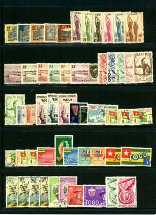 Togo Outstanding Selection Of 55 Stamps - Cv=$20.  00