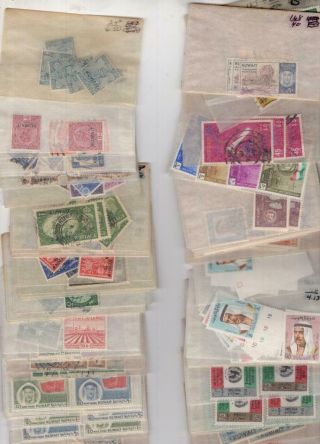 Kuwait - Dealers Stock Of Stamps In Glassines -
