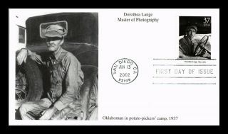 Dr Jim Stamps Us Dorothea Lange Master Of Photography First Day Cover Mystic