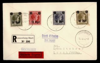 Dr Who 1940 Luxembourg Ovpt Registered To Germany E52858