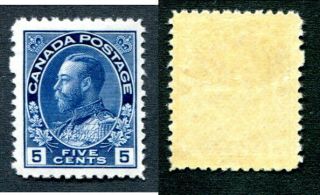Canada 5 Cent Kgv Admiral Stamp 111 (lot 6160)