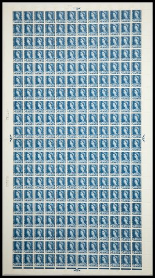 Xw16 1/6 Wales Regional Sheet 2x9.  5mm Violet - Full Sheet Unmounted Mint/mnh