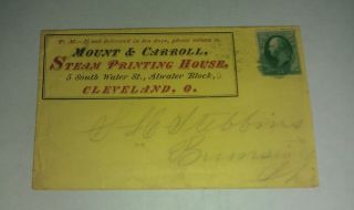 Cleveland Ohio Mount & Carroll Steam Printing House Illustrated Train M&C Cover 2