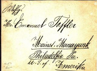 1897,  Budapest,  Hungary To Philadelphia,  Pa (24282)