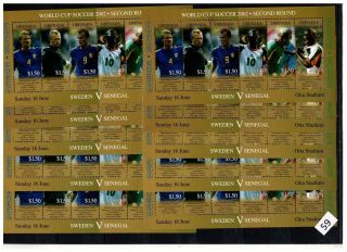 == 10x Grenada 2002 - Mnh - Soccer - Sweden -