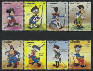 Lesotho 1989 Philexfrance Disney Set Sc 710 - 17 Nh