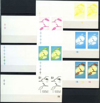 Nauru 1973 Sg 112 $1 Definitive Maps Imperf Mnh Proof Pairs Set D97189