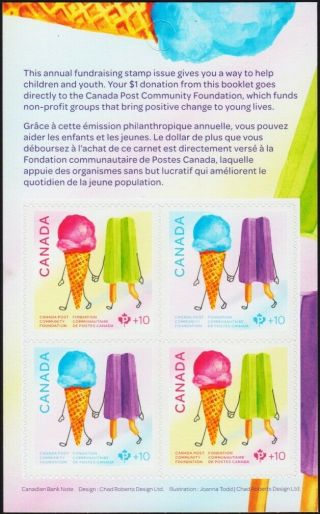 Ice Cream = Page Of 4 From Booklet = Community Foundation Canada 2019 Mnh - Vf