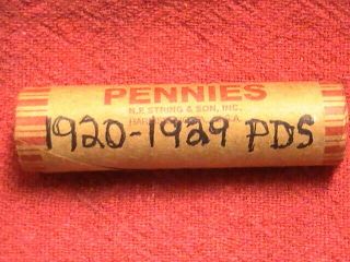 1920 - 1929 Wheat Penny Roll P - D - S