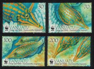 Vanuatu Orange Spot Fish Wwf 4v Mnh Mi 1496 - 1499