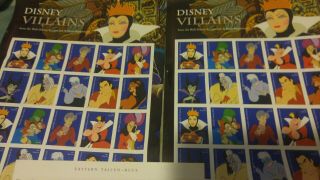 Postage Stamps lot 71 cent eastern blue disney villains get 1 forever book 4