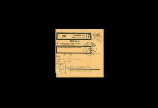 Germany Ww2 Siemens Halske Ag Parcel Card 1943.  V - 1 V - 2 Rocket Peenemuende