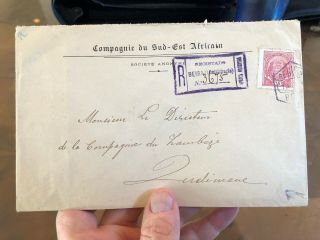 Rare Registered Portugal Colonial Mozambique Postal Cover Beira / Quelimane 1902