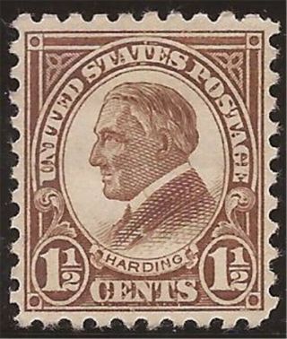 Us Stamp - 1925 1 ½c Harding - Perf 10 Stamp Mnh - Scott 582