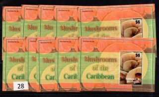 == 10x Antigua And Barbuda - Mnh - Mushrooms -