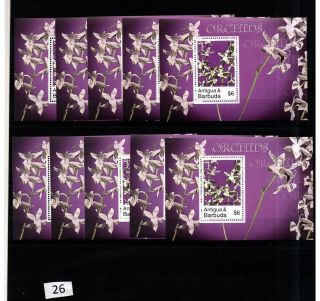 == 10x Antigua And Barbuda - Mnh - Orchids - Flowers -
