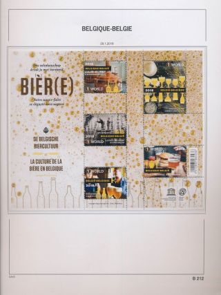 Xb69005 Belgium 2018 Beer Industry Good Sheet Mnh Fv 8,  4 Eur