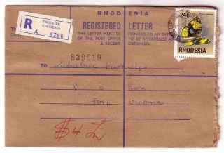 Rhodesia Postmark: 1977 Selukwe - Postal Stat Reg Envelope